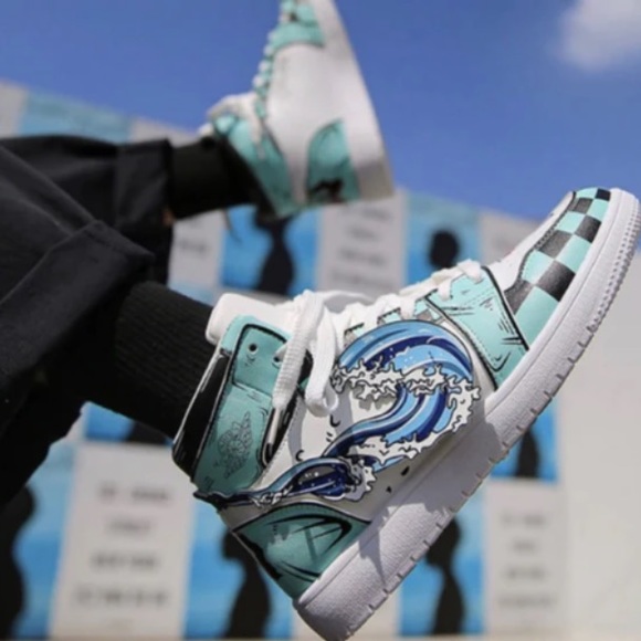 Demon Slayer Giyu High Blue Sneakers (42) - Picture 11 of 11